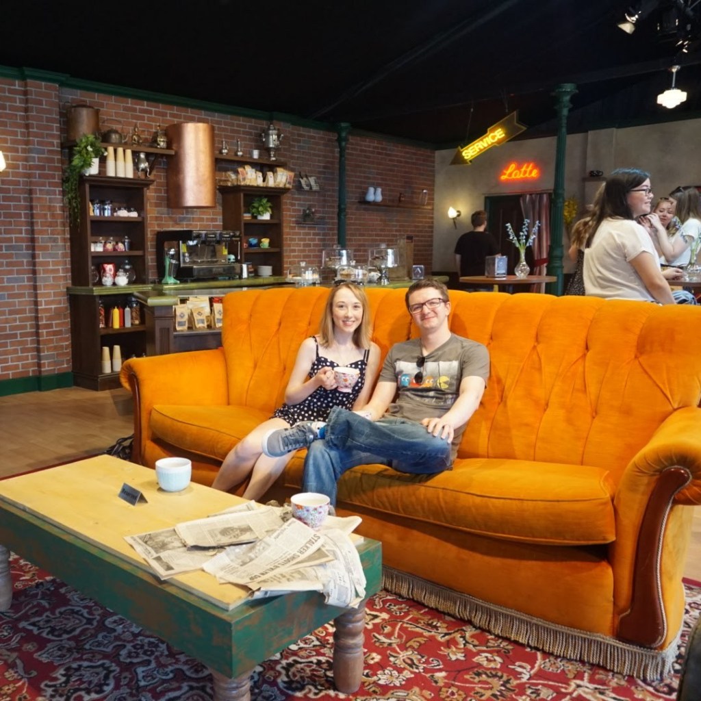 Liam and I sat on the sofa in Central Perk