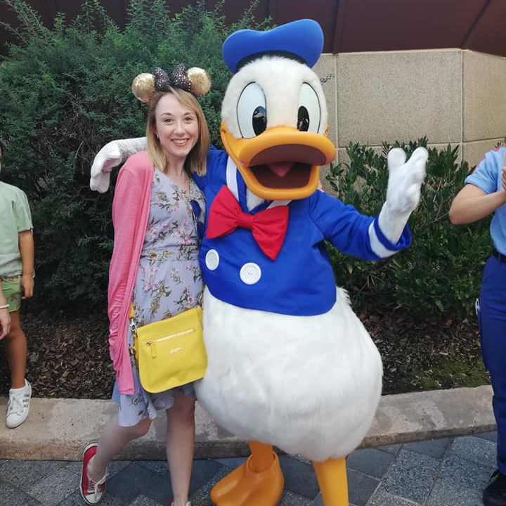 Me stood next to Donald Duck - BEST DAY EVER