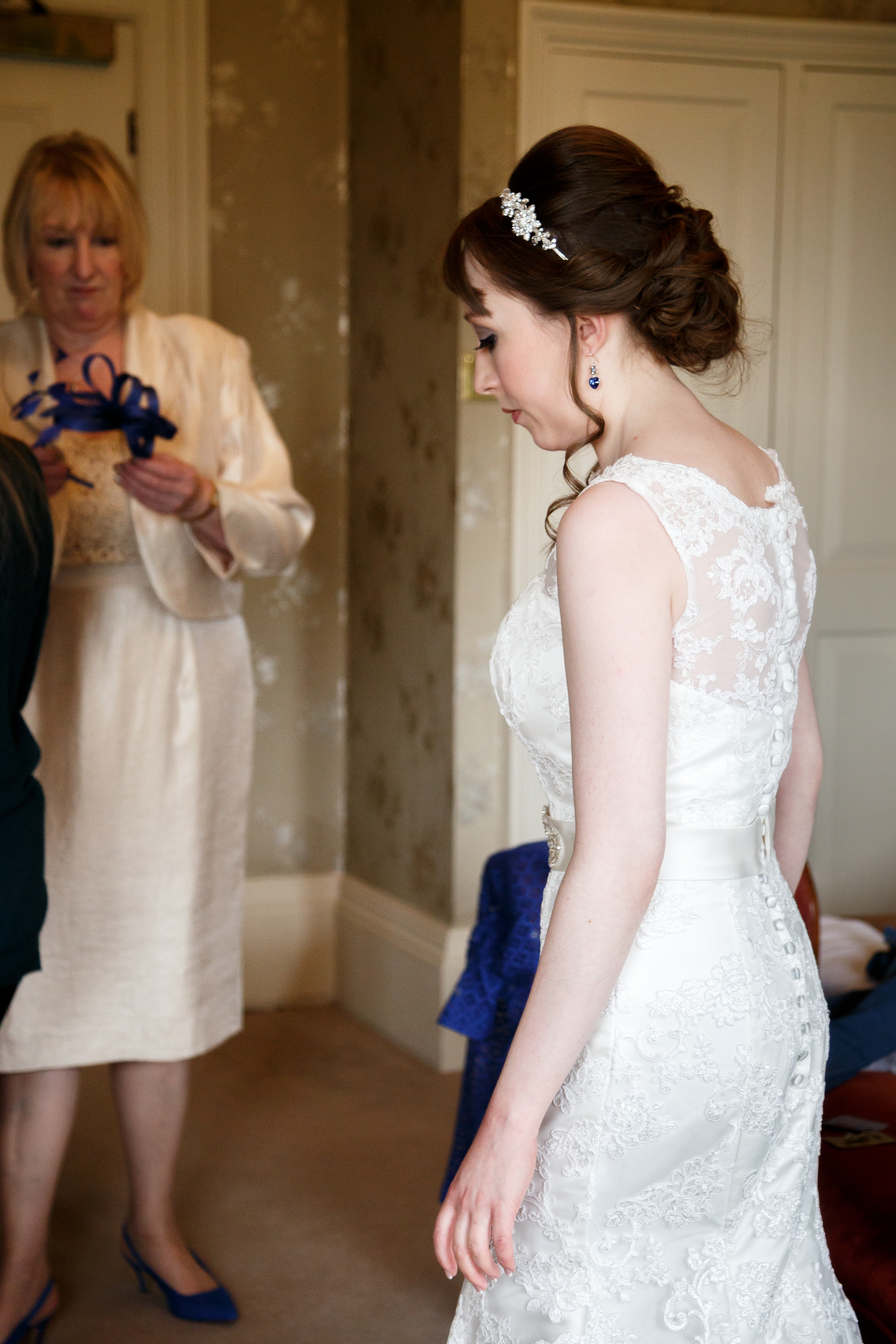 Close up of me in my wedding dress