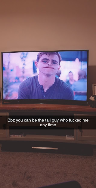 Screenshot of Connell in Episode 7 of Normal People with the Snapfish Big Mouth Filter. I've captioned it "Bbz you can be the tall guy who fucked me any time."