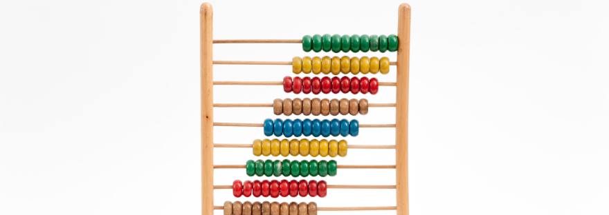 Abacus against white background