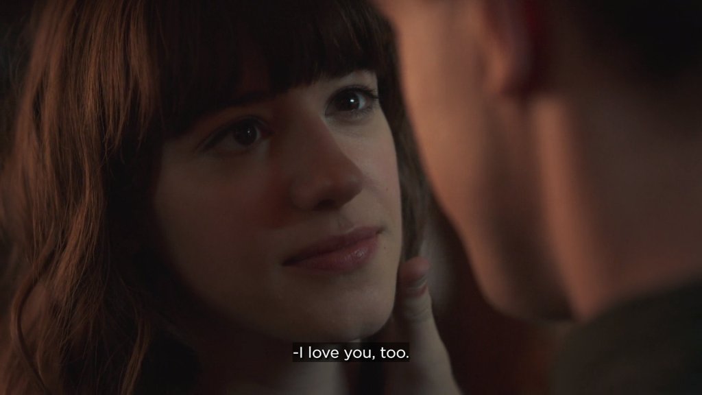 Screenshot of Marianne telling Connell "I love you too."