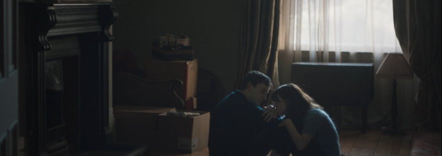 Final shot of Connell and Marianne in Normal People. They are sat together on the floor of her empty flat.