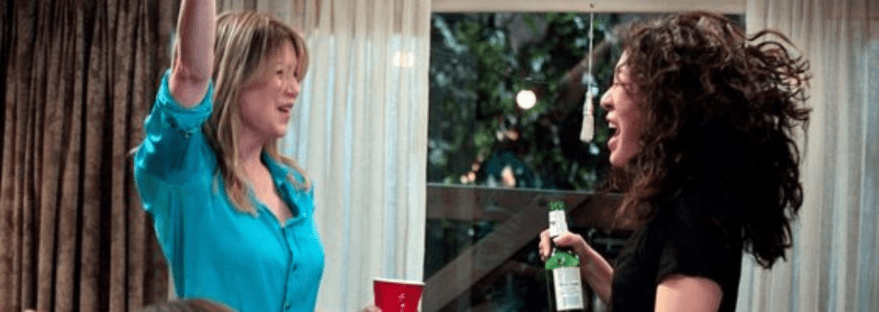 Meredith and Cristina dancing